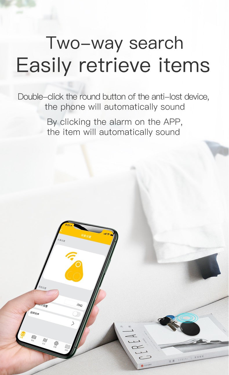 Mini GPS Tracker com Bluetooth 5.0, Dispositivo Anti-Lost, Pet, Crianças, Bolsa