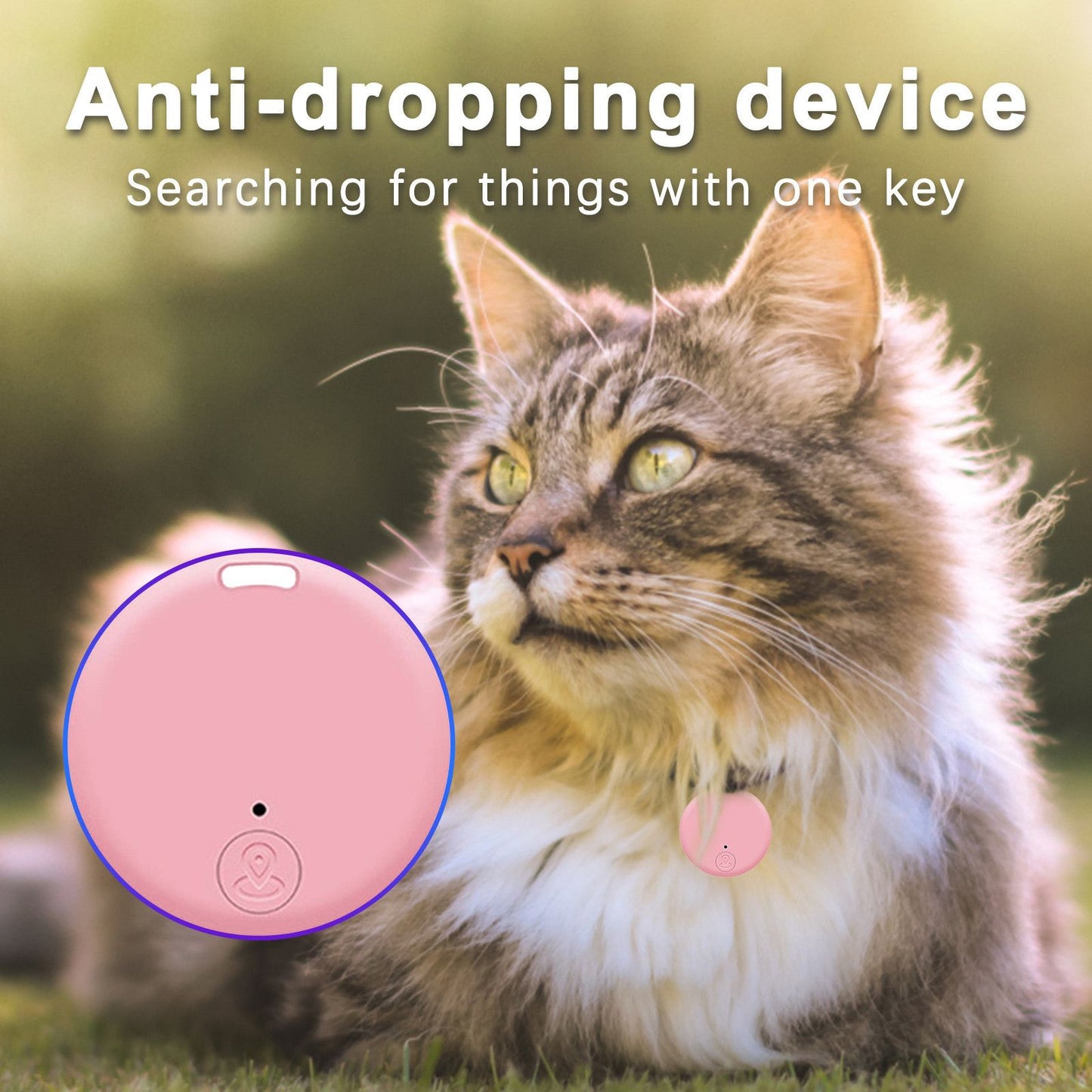 Mini GPS Tracker com Bluetooth 5.0, Dispositivo Anti-Lost, Pet, Crianças, Bolsa