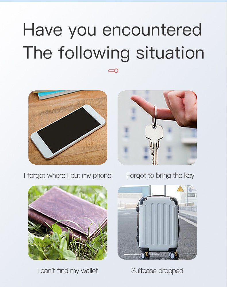 Mini GPS Tracker com Bluetooth 5.0, Dispositivo Anti-Lost, Pet, Crianças, Bolsa