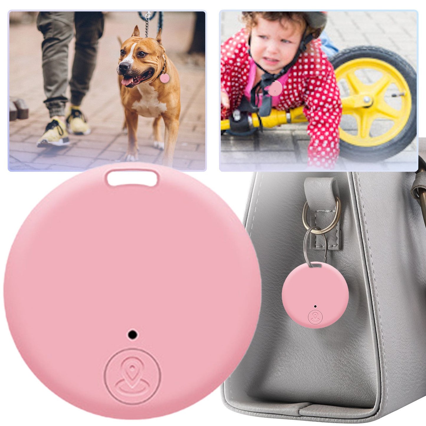 Mini GPS Tracker com Bluetooth 5.0, Dispositivo Anti-Lost, Pet, Crianças, Bolsa